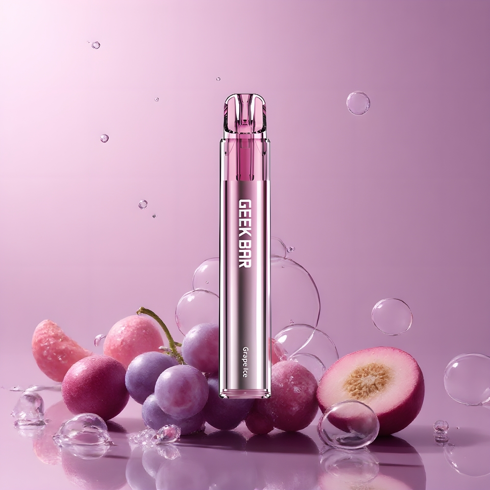 Partihandel Sverige GEEK BAR Elite 1000 Puffs Engångs Vape Vindruva Is Mesh Coil 650mAh