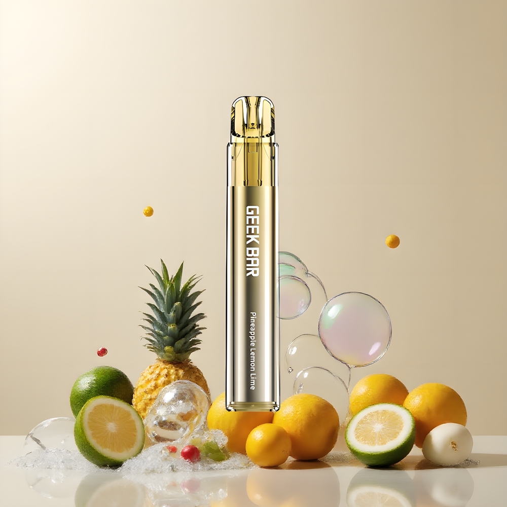 Partihandel Sverige GEEK BAR Elite 1000 Puffs Engångsvape Ananas Citron Lime 650mAh Mesh Coil