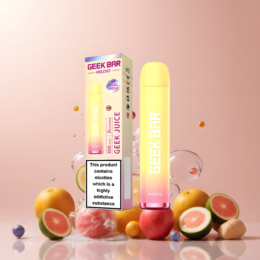 Partihandel Sverige GEEK BAR Meloso 600 Puffs 2ml 20mg Vape Geek Juice