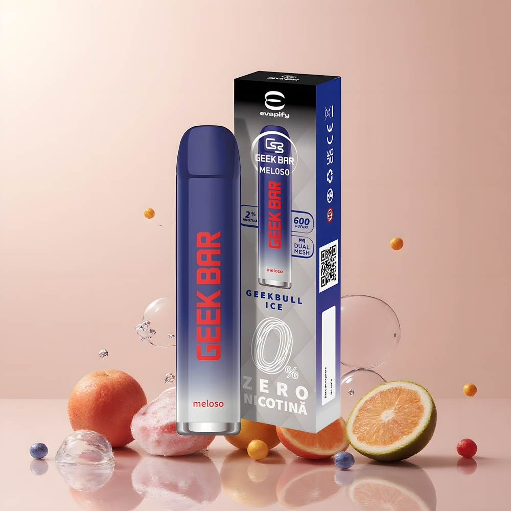 Partihandel Sverige GEEK BAR Meloso 600 Puffs 2ml 20mg Vape Geekbull Lce