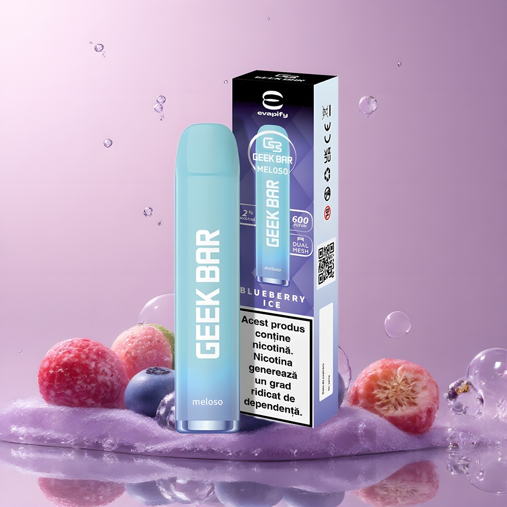 Partihandel Sverige GEEK BAR Meloso 600 Puffs 2ml 550mAh Blåbär Vape