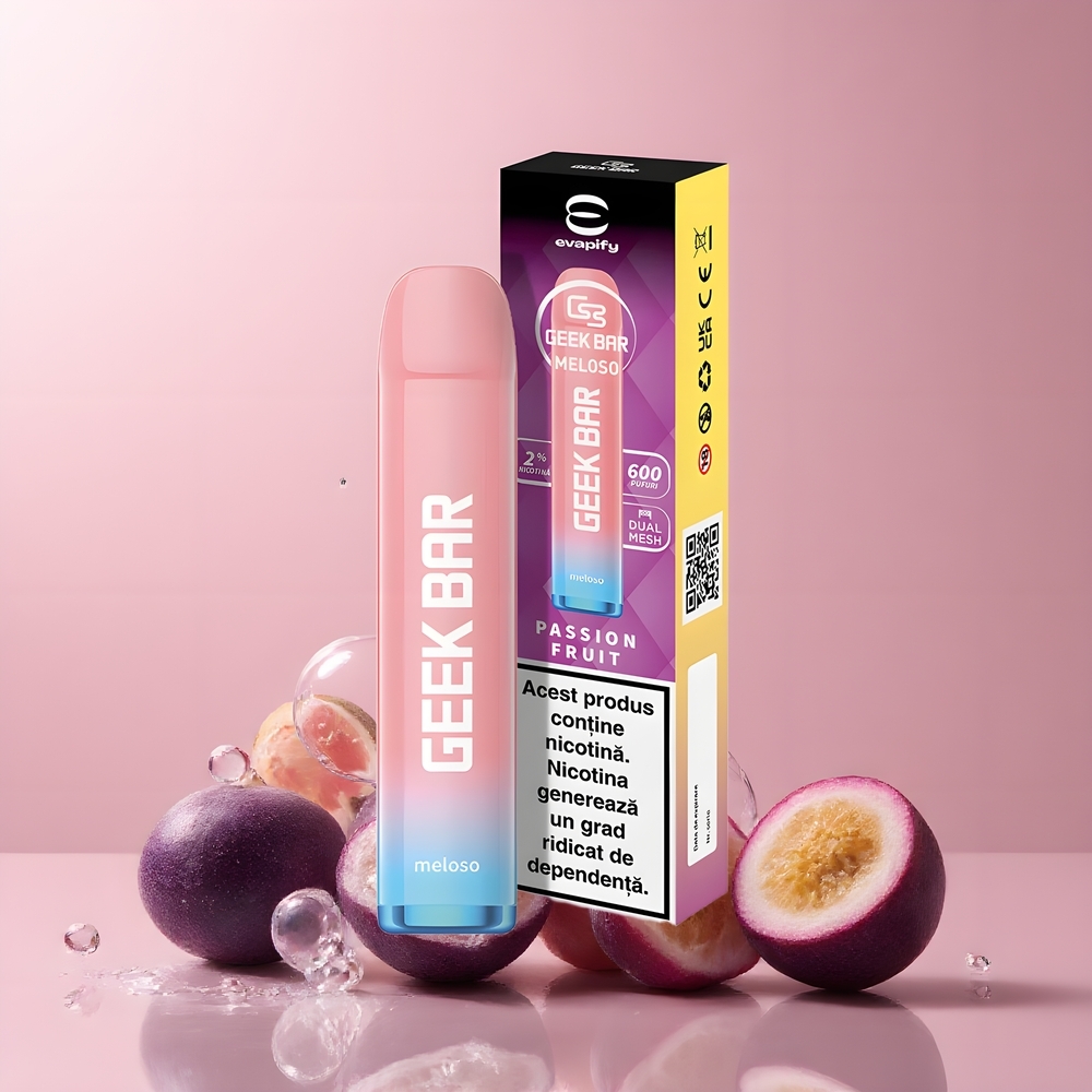 Partihandel Sverige GEEK BAR Meloso 600 Puffs 2ml 550mAh Passionsfrukt