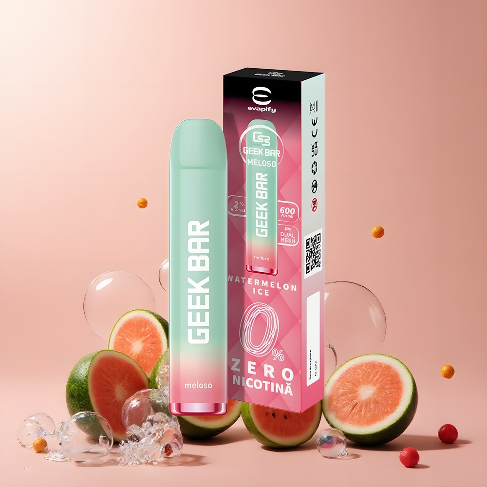 Partihandel Sverige GEEK BAR Meloso 600 Puffs Engångs Vattenmelon 2ml 20mg