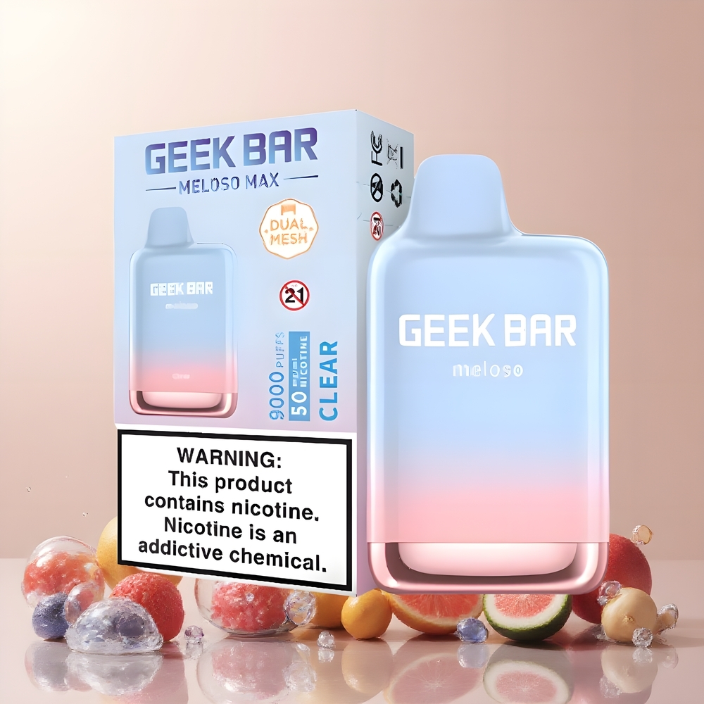 Partihandel Sverige GEEK BAR Meloso Max 9000 14ml 5% USB-C Dubbel Mesh Ankbarr Vape
