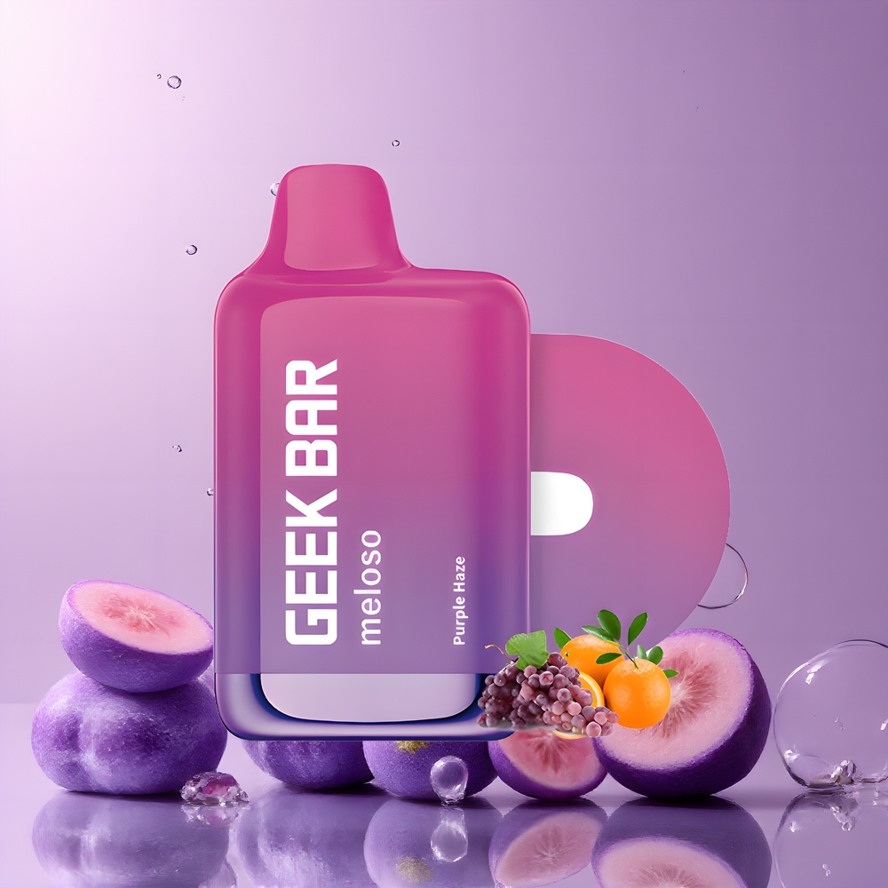 Partihandel Sverige GEEK BAR Meloso Max 9000 Puffs 14ml 5% USB-C Lila Dis