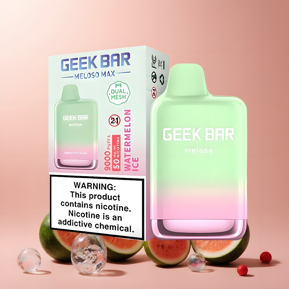 Partihandel Sverige GEEK BAR Meloso Max 9000 Puffs 14ml 5% Vattenmelon Vape