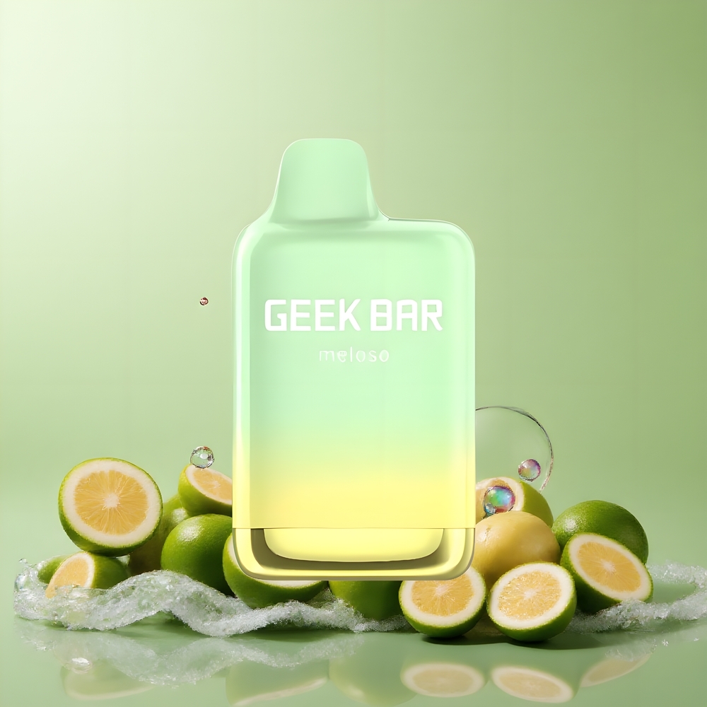Partihandel Sverige GEEK BAR Meloso Max 9000 Puffs 14ml Grön Monster USB-C Dubbelnätspanna
