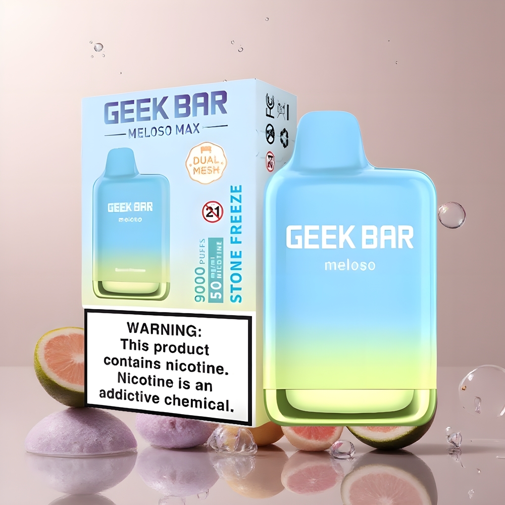 Partihandel Sverige GEEK BAR Meloso Max 9000 Puffs 14ml USB-C 5% Stenfrys