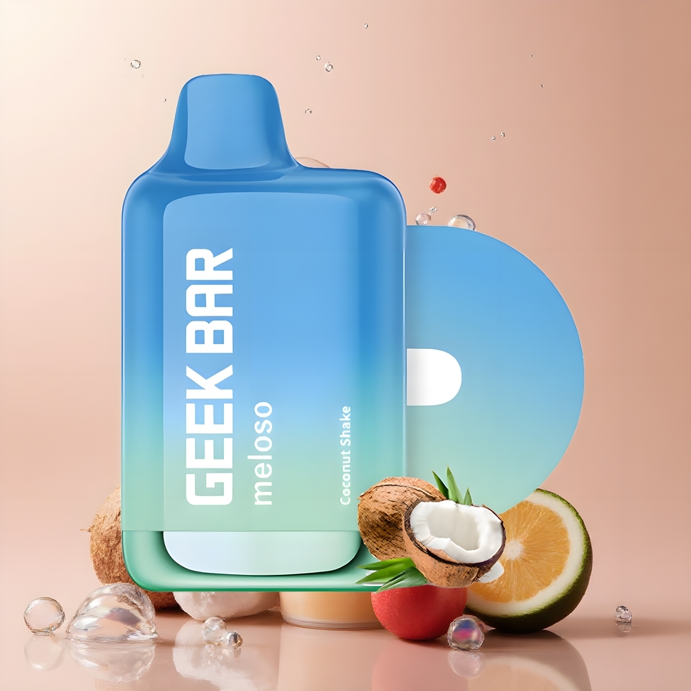 Partihandel Sverige GEEK BAR Meloso Max 9000 Puffs USB-C 14ml Kokosnöt Shake