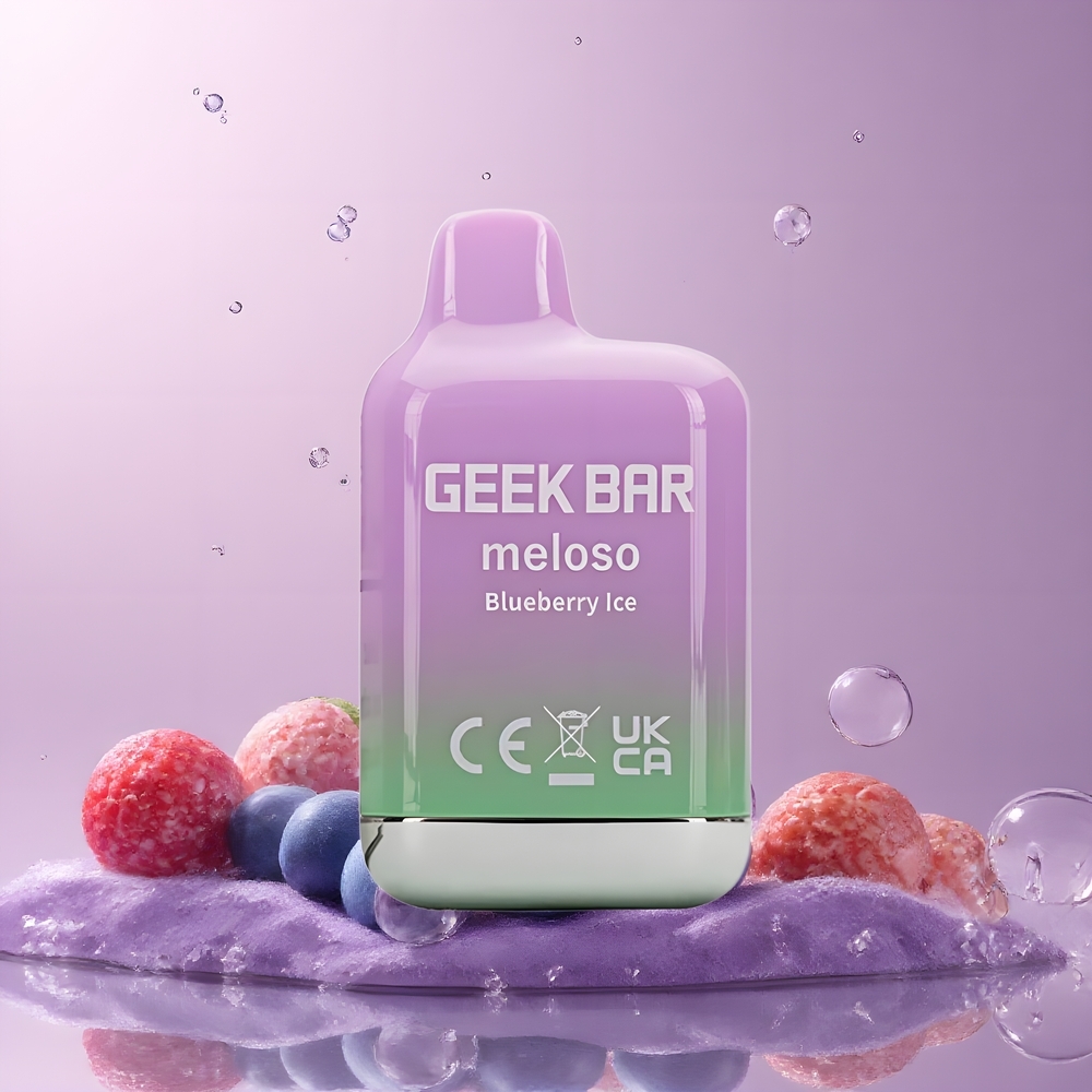 Partihandel Sverige GEEK BAR Meloso Mini 600 Blåbär Is Auto Draw Dual Mesh 550mAh 2ml