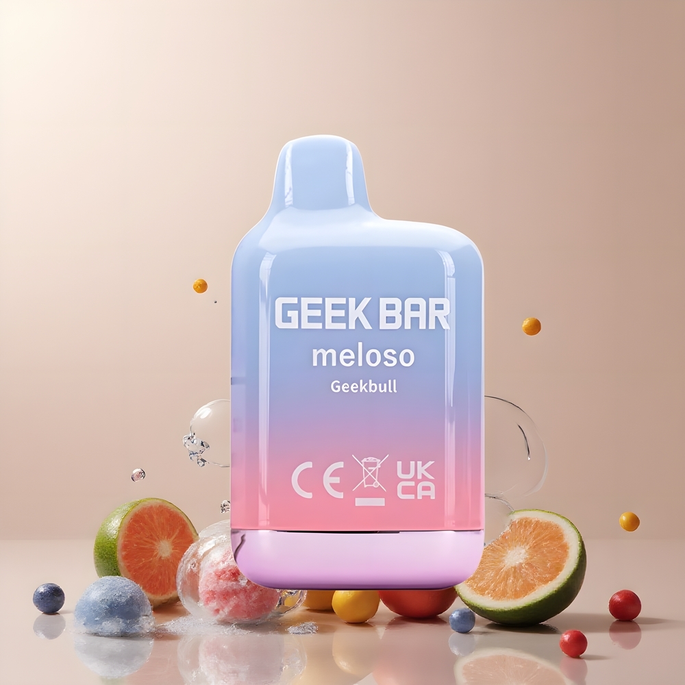 Partihandel Sverige GEEK BAR Meloso Mini 600 Puffs 550mAh 2ml 50VG/50PG Dual Mesh Auto Draw