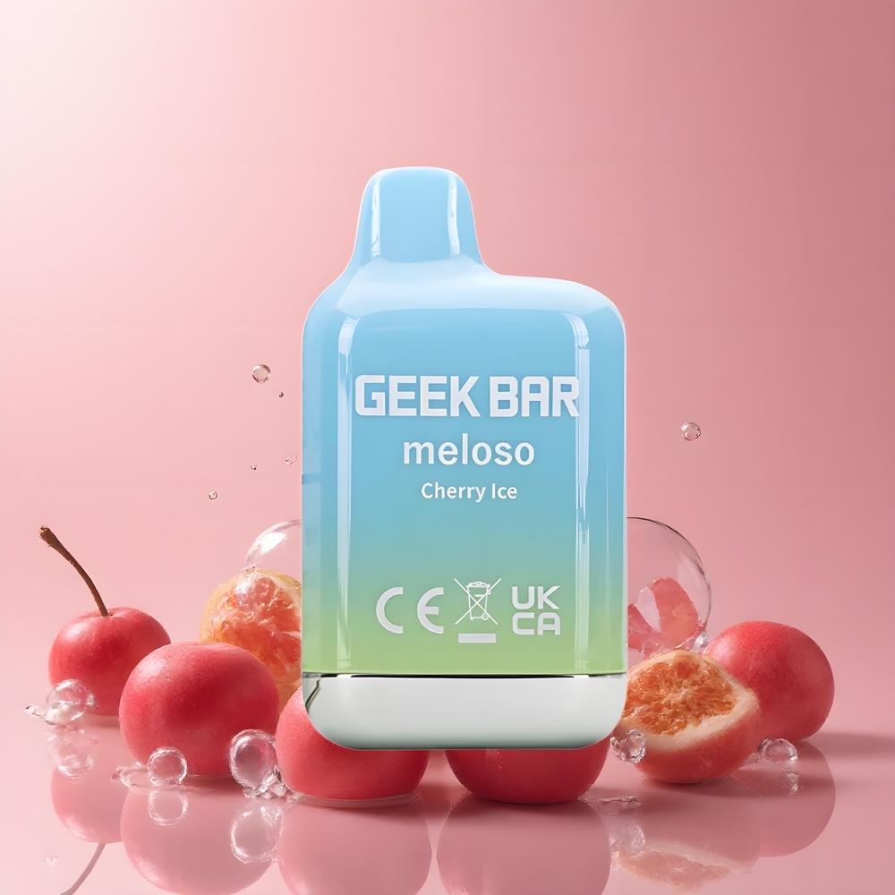Partihandel Sverige GEEK BAR Meloso Mini 600 Puffs 550mAh Auto Draw Körsbär Is