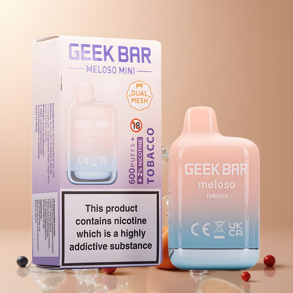 Partihandel Sverige GEEK BAR Meloso Mini 600 Puffs 550mAh Auto Tobak