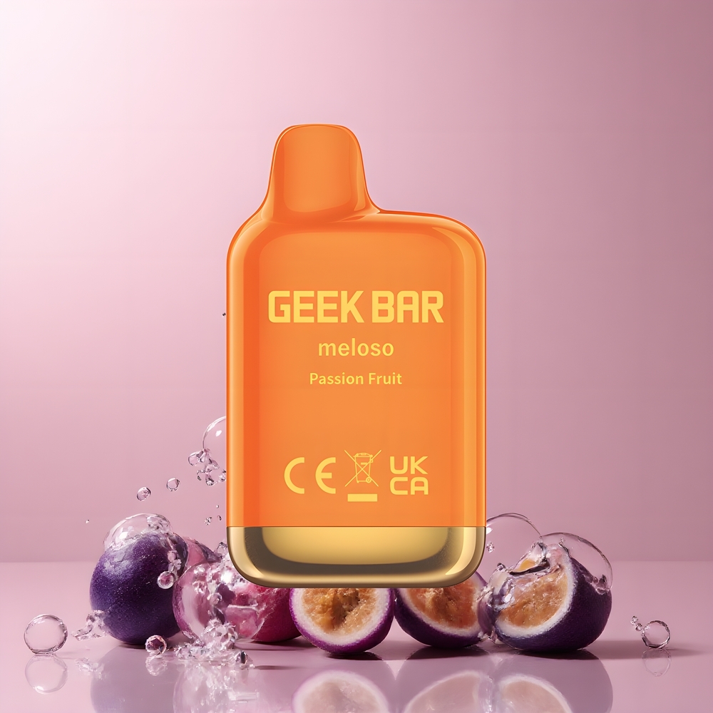 Partihandel Sverige GEEK BAR Meloso Mini 600 Puffs Engångs Vape Passionsfrukt 550mAh 2ml 50/50 Dual Mesh 20mg Auto Draw