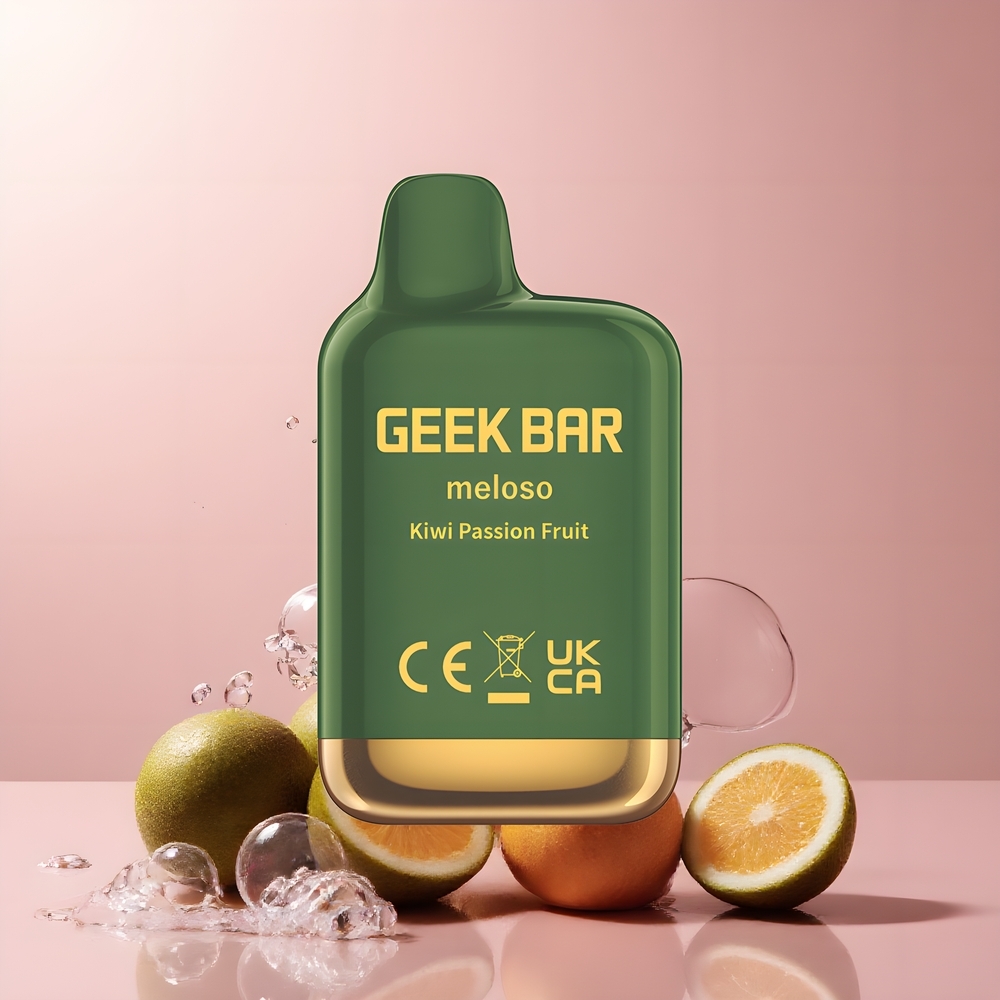 Partihandel Sverige GEEK BAR Meloso Mini 600 Puffs Engångsvape Kiwi Passionsfrukt 550mAh 2ml 50VG/50PG Dual Mesh 20mg
