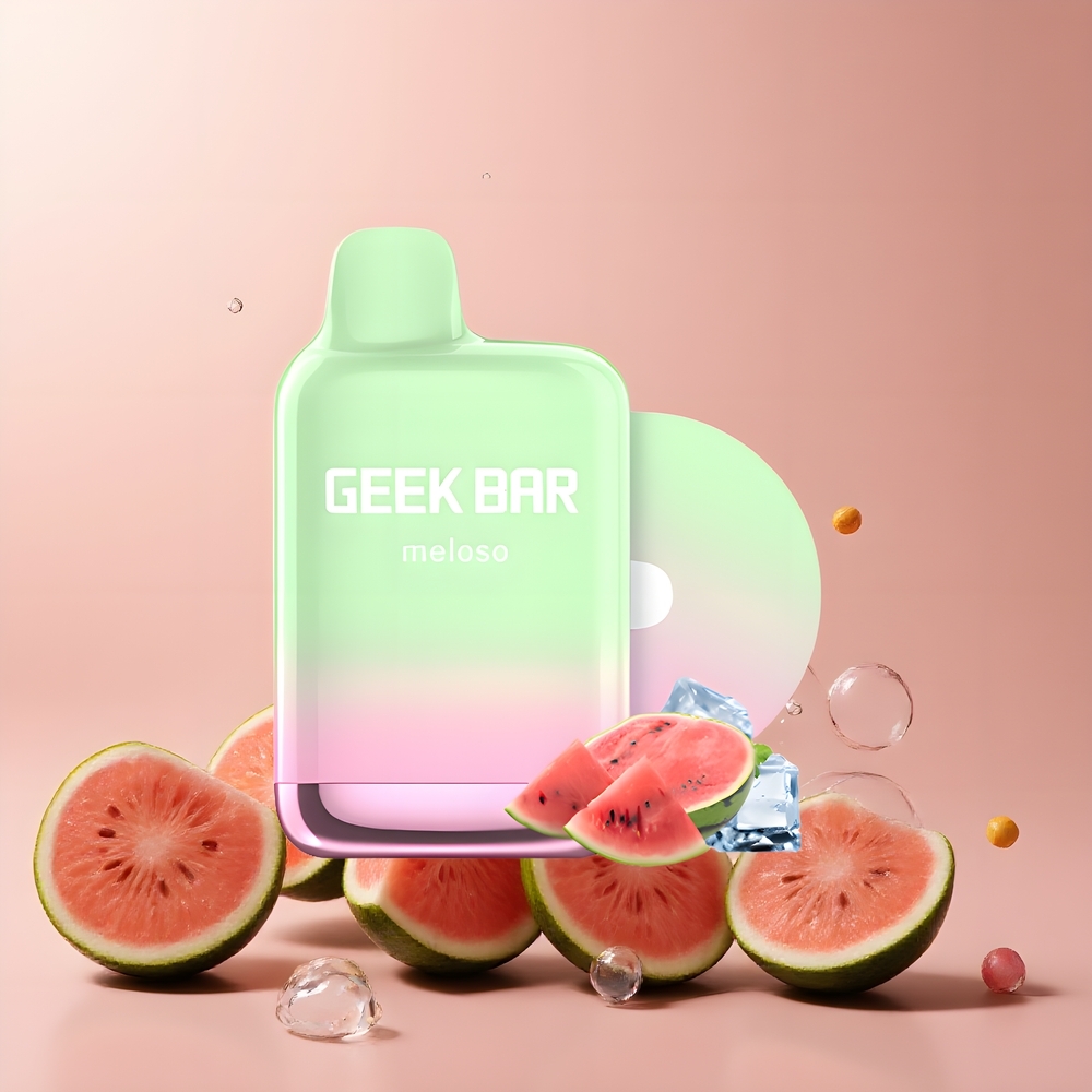 Partihandel Sverige GEEK BAR Meloso Pro 4000 Puffs Engångs Vattenmelon Is 12ml Dual-Mesh 2% Nikotin