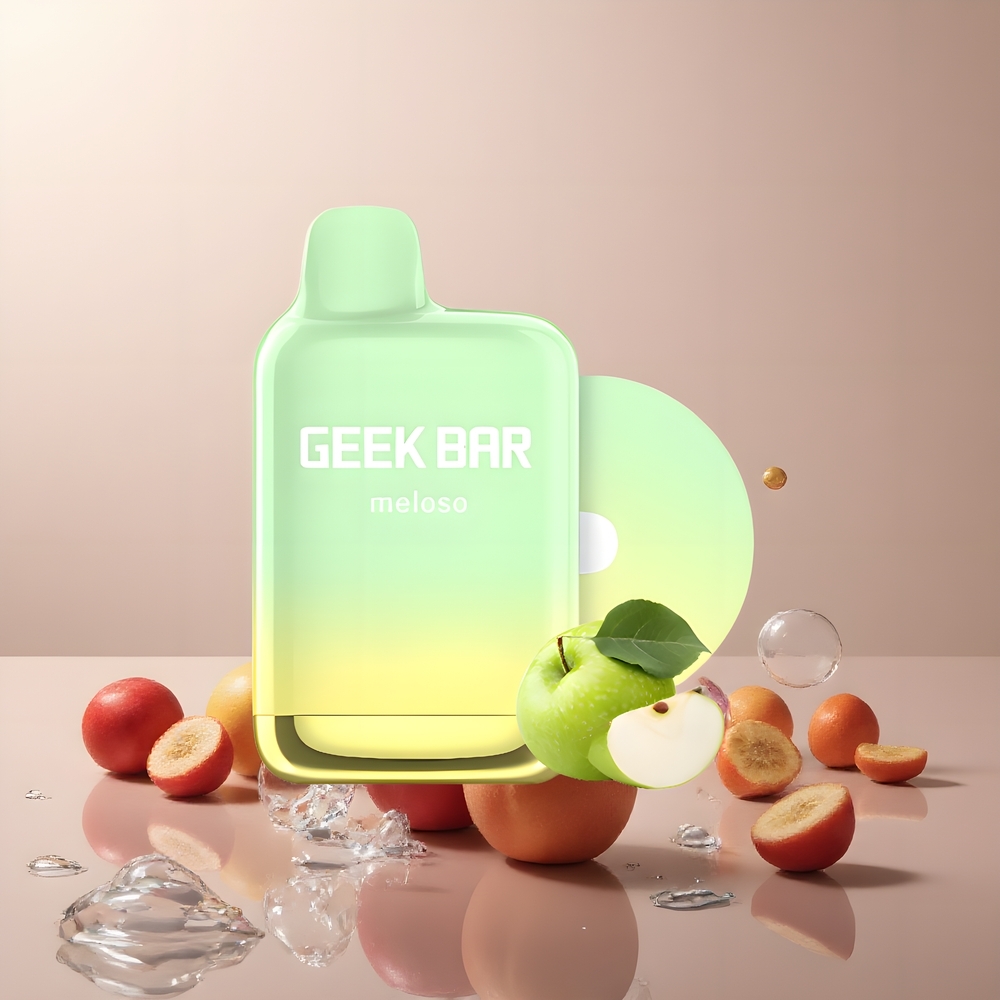 Partihandel Sverige GEEK BAR Meloso Pro 4000 Puffs Engångsvape Dubbel Äpple 12ml 2% Nicotin Typ-C