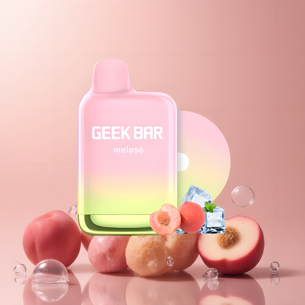Partihandel Sverige GEEK BAR Meloso Pro 4000 Puffs Engångsvape Persika Is 12ml 2% Nikotin Dual-Mesh