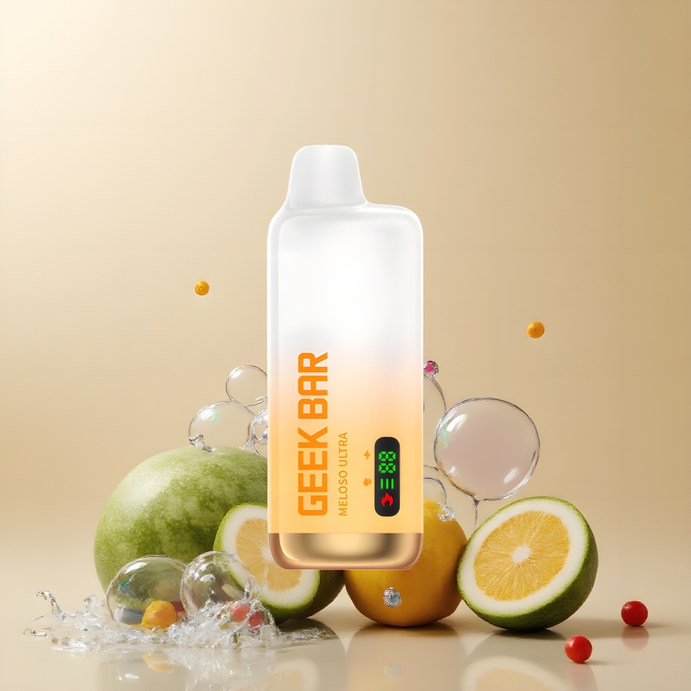 Partihandel Sverige GEEK BAR Meloso Ultra 10000 Puffs 5% USB-C Smart LED Fuji Melon Is