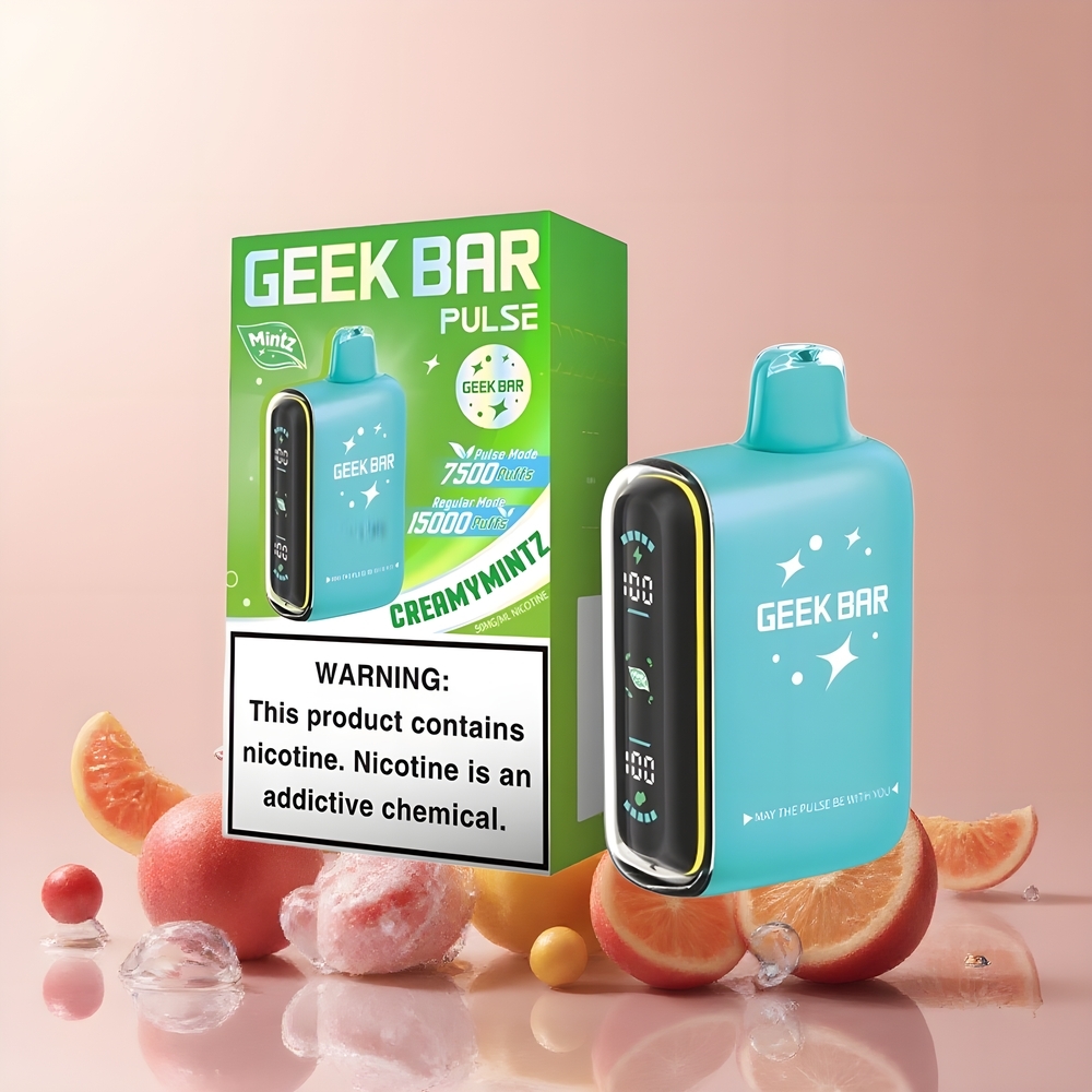 Partihandel Sverige GEEK BAR Pulse 15000 Mynta 16ML 5% USB-C 650mAh Luftflöde