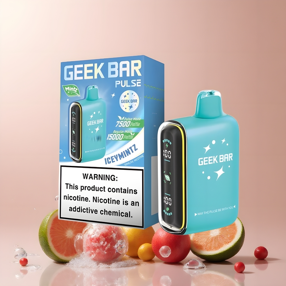 Partihandel Sverige GEEK BAR Pulse 15000 Mynta 16ML 5% USB-C 650mAh Luftflöde