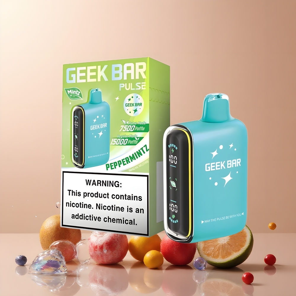 Partihandel Sverige GEEK BAR Pulse 15000 Mynta 16ML 5% USB-C 650mAh Luftflöde