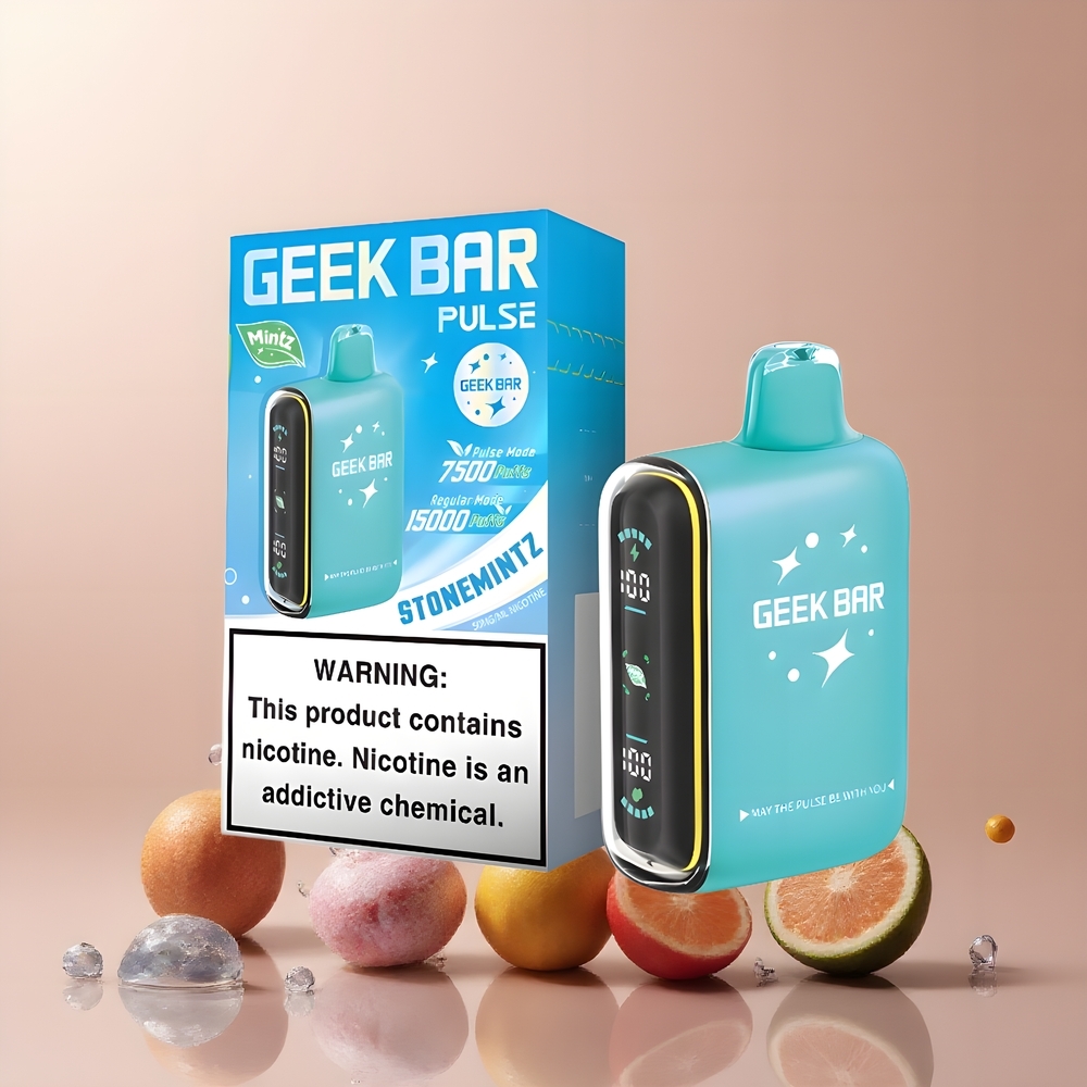 Partihandel Sverige GEEK BAR Pulse 15000 Mynta 16ML 5% USB-C 650mAh Luftflöde