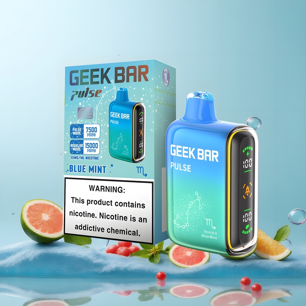 Partihandel Sverige GEEK BAR Pulse 15000 Puffar Vape Zodiac Edition 16ML 5% Nikotin USB-C