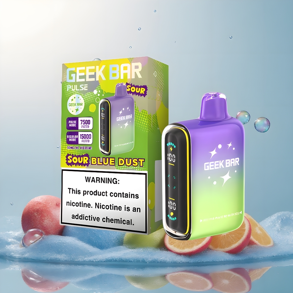 Partihandel Sverige GEEK BAR Pulse 15000 Puffs Engångsvape Sur Edition 16ML 5% USB-C