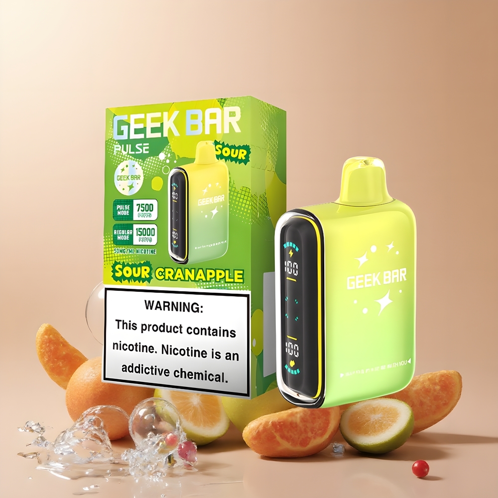 Partihandel Sverige GEEK BAR Pulse 15000 Puffs Engångsvape Sur Edition 16ML 5% USB-C