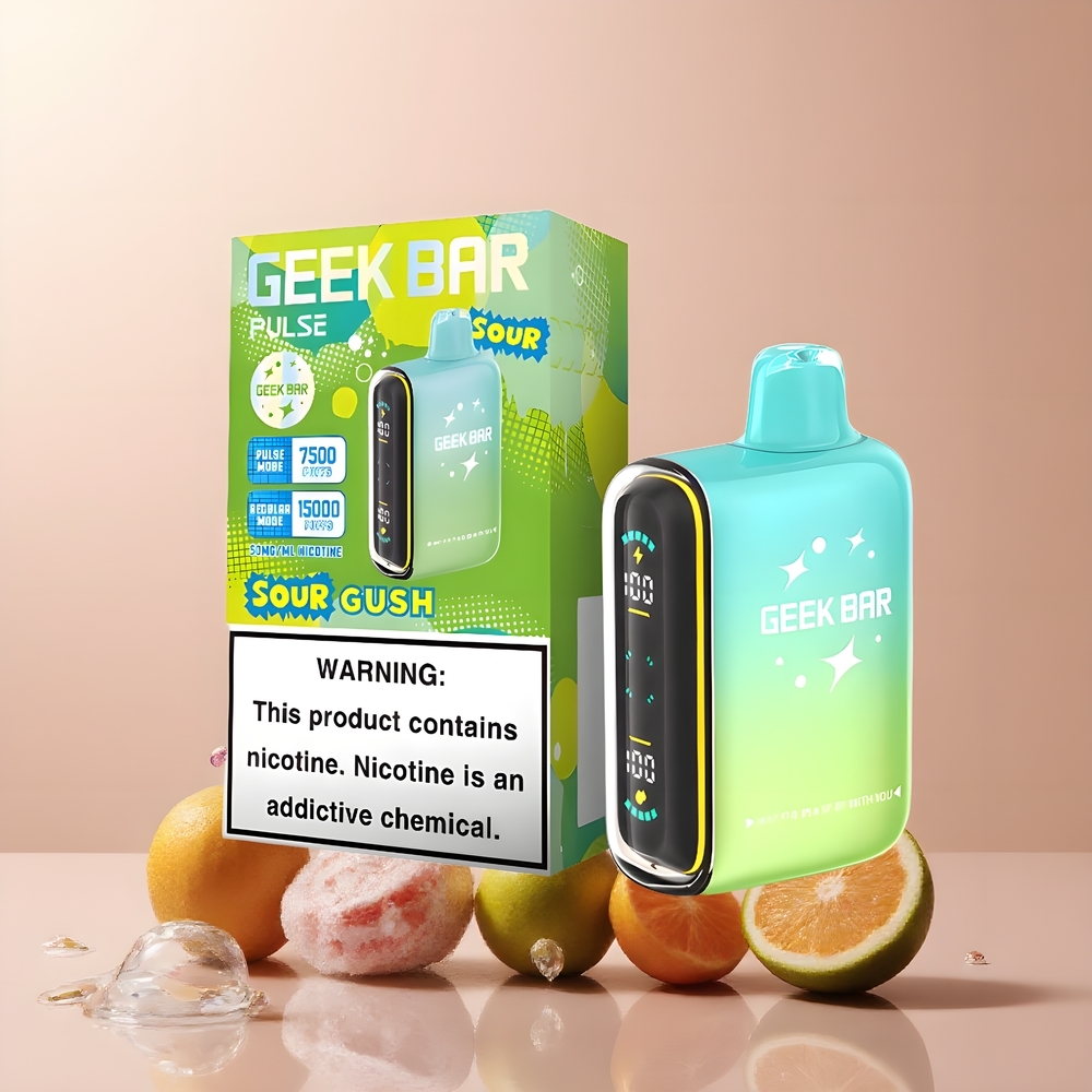 Partihandel Sverige GEEK BAR Pulse 15000 Puffs Engångsvape Sur Edition 16ML 5% USB-C