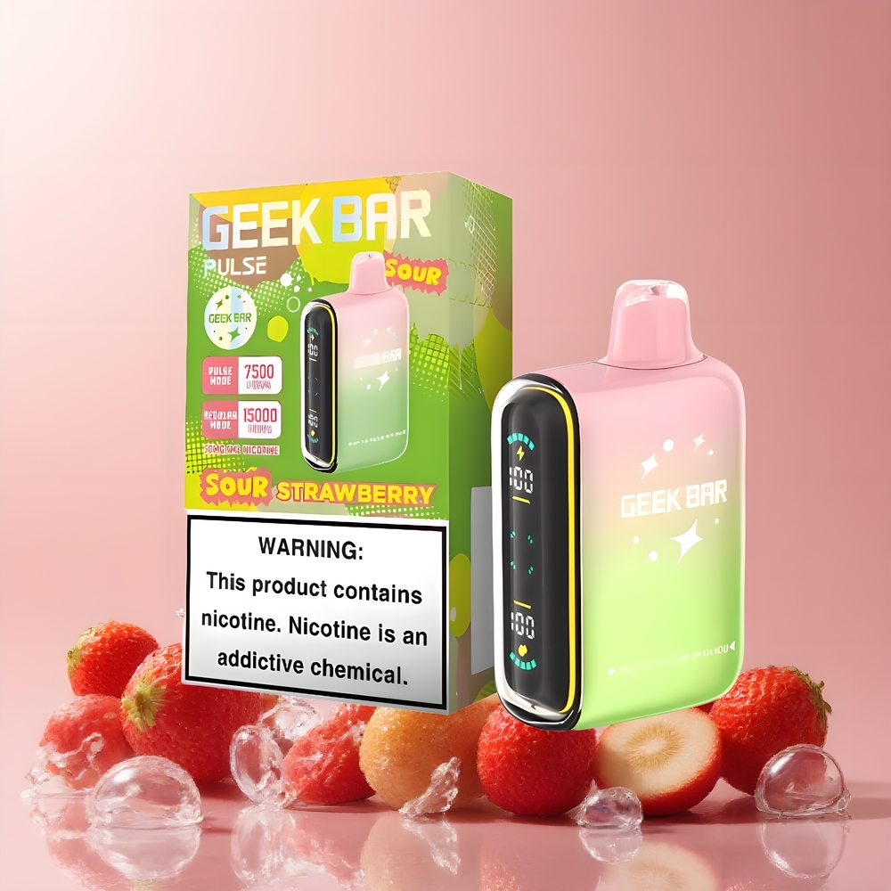 Partihandel Sverige GEEK BAR Pulse 15000 Puffs Engångsvape Sur Edition 16ML 5% USB-C