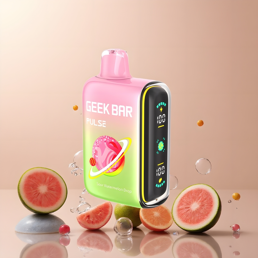 Partihandel Sverige GEEK BAR Pulse 15000 Puffs Engångsvape Sur Edition 16ML 5% USB-C