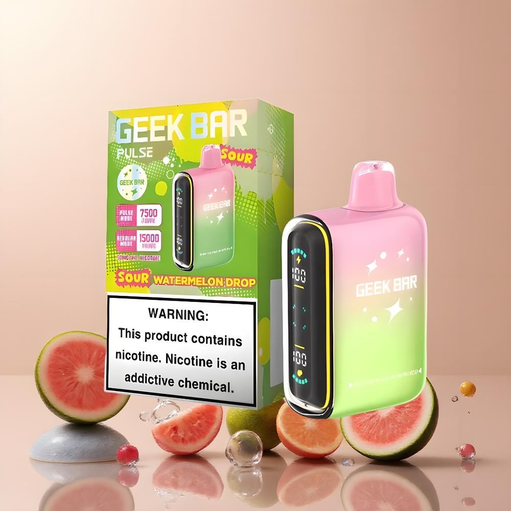 Partihandel Sverige GEEK BAR Pulse 15000 Puffs Engångsvape Sur Edition 16ML 5% USB-C