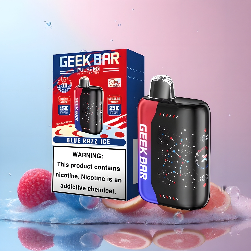 Partihandel Sverige GEEK BAR Pulse X 25000 Puffs 18mL Dual Mesh Coil USB-C Patriot Edition