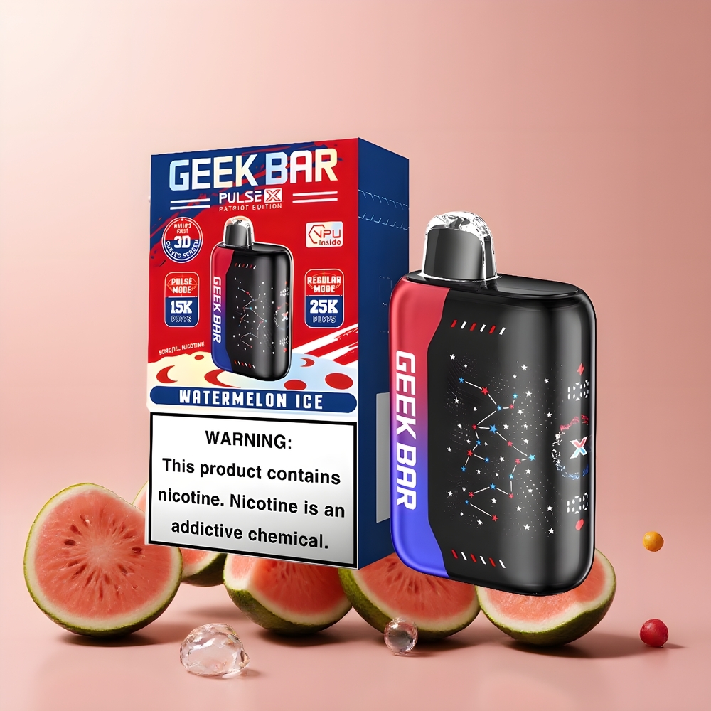 Partihandel Sverige GEEK BAR Pulse X 25000 Puffs 18mL Dual Mesh Coil USB-C Patriot Edition