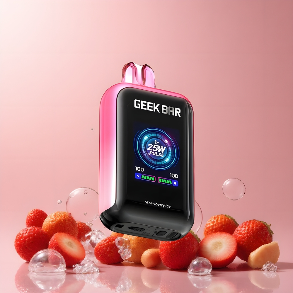 Partihandel Sverige GEEK BAR Skyview 25000 Puffs Engångs E-Cigg Jordgubb Is 16mL 5% 800mAh