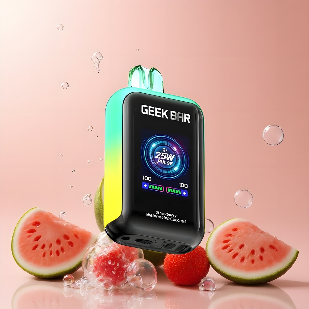 Partihandel Sverige GEEK BAR Skyview 25000 Puffs Vape Jordgubb Vattenmelon Kokosnöt 16mL 50mg 800mAh TFT Skärm