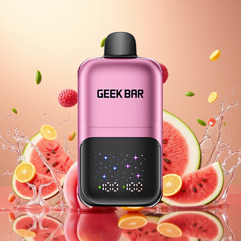 Partihandel Sverige GEEKBAR 2GO 50000 Puffs 20mL Laddningsbar Peksmak & Vattenmelon