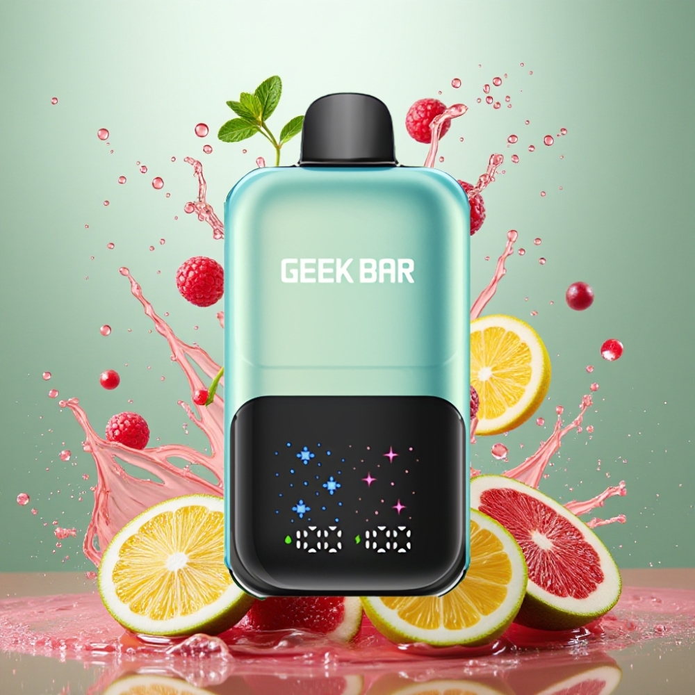 Partihandel Sverige GEEKBAR 2GO 50000 Puffs Interaktiv Stor Skärm Kylmynta Is 20ml