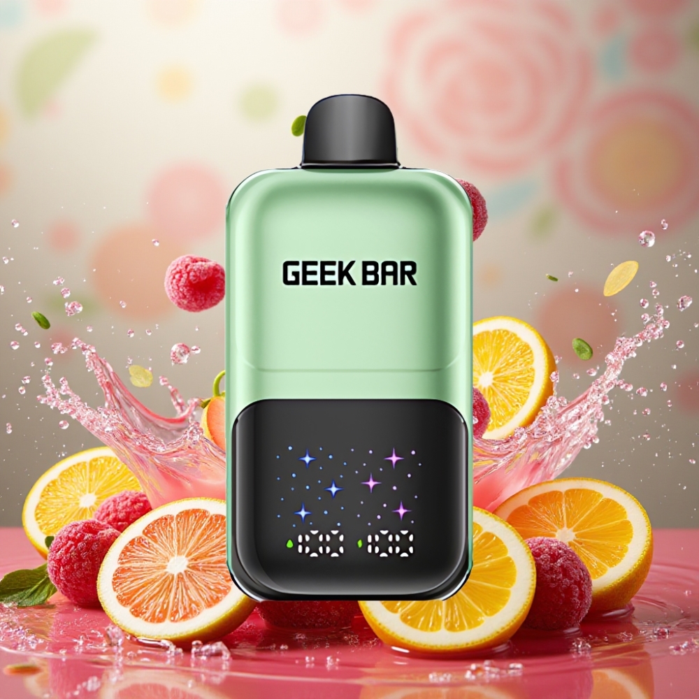 Partihandel Sverige GEEKBAR 2GO 50000 Puffs Interaktiv Stor Skärm Sur Godis & Sur Frukt 20ml