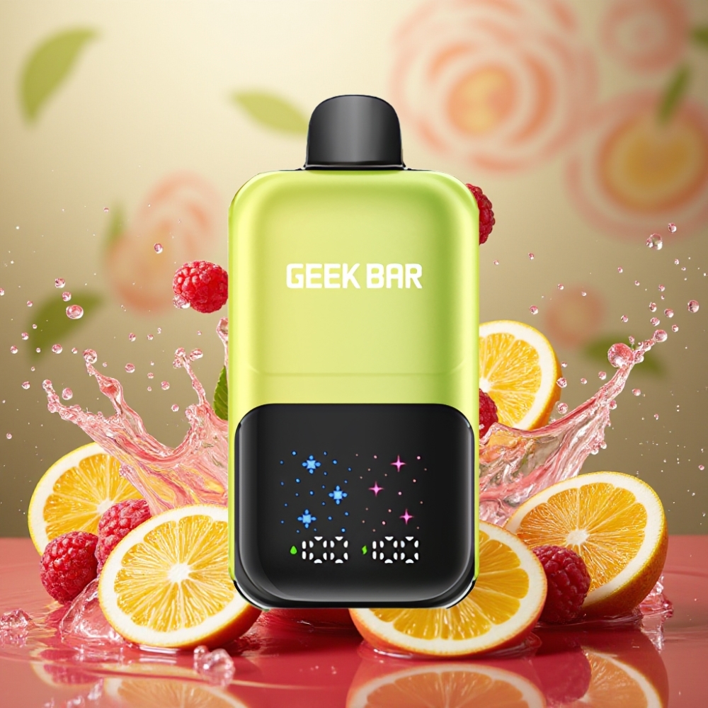 Partihandel Sverige GEEKBAR 2GO 50000 Puffs Interaktiv Stor Skärm Sur Äpple Is 20ml