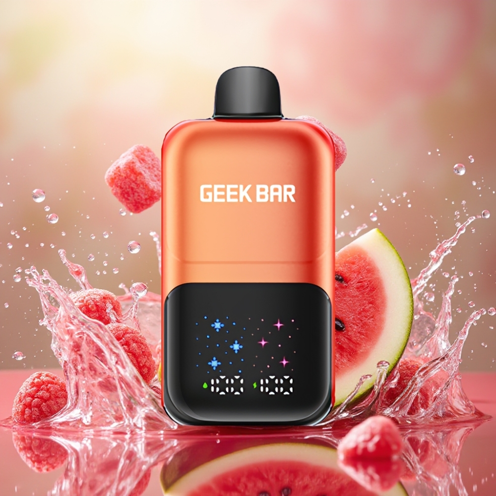 Partihandel Sverige GEEKBAR 2GO 50000 Puffs Vattenmelon Tuggummi Is 20ml Dual Tanks Stor Skärm Rechargeable