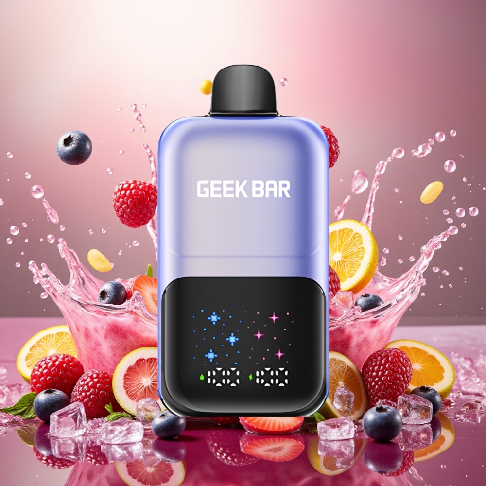 Partihandel Sverige GEEKBAR 2GO 50K Puffs Interaktiv Skärm Blandade Bär Is 20ml