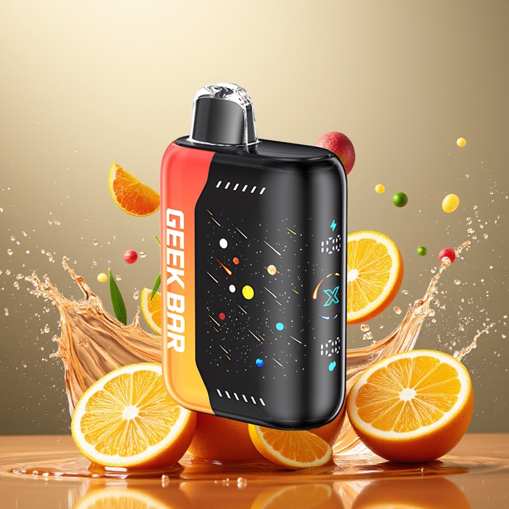 Partihandel Sverige GEEKBAR Pulse X 42K Puffs Meteor Edition Apelsin Drake 42K