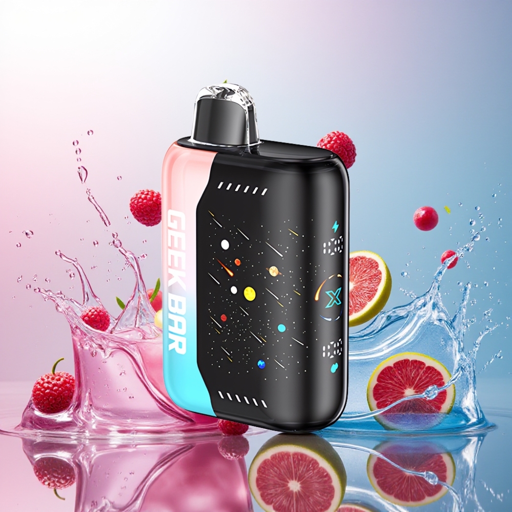 Partihandel Sverige GEEKBAR Pulse X 42K Puffs Meteor Edition Dubbel Nätspole Meteor Edition Rosa & Blå