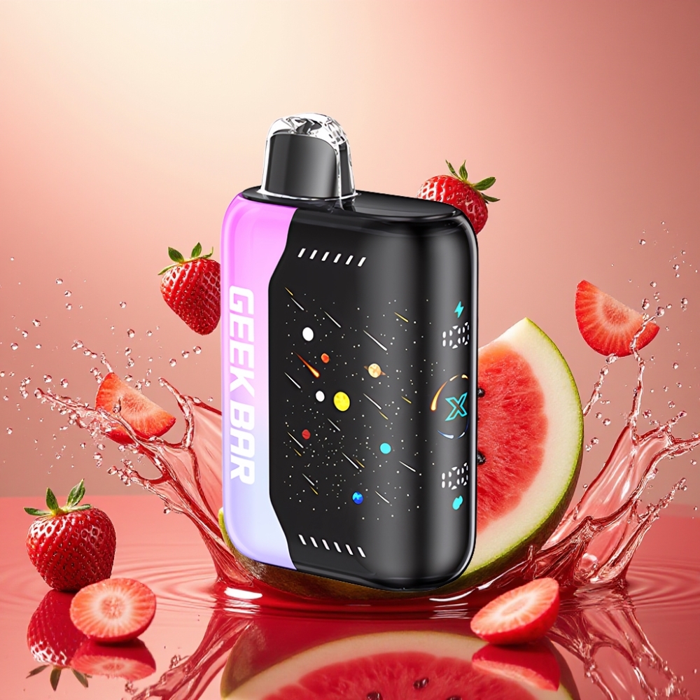 Partihandel Sverige GEEKBAR Pulse X 42K Puffs Meteor Edition Jordgubb Vattenmelon MTl DTL Dual Mesh Coil 820mAh