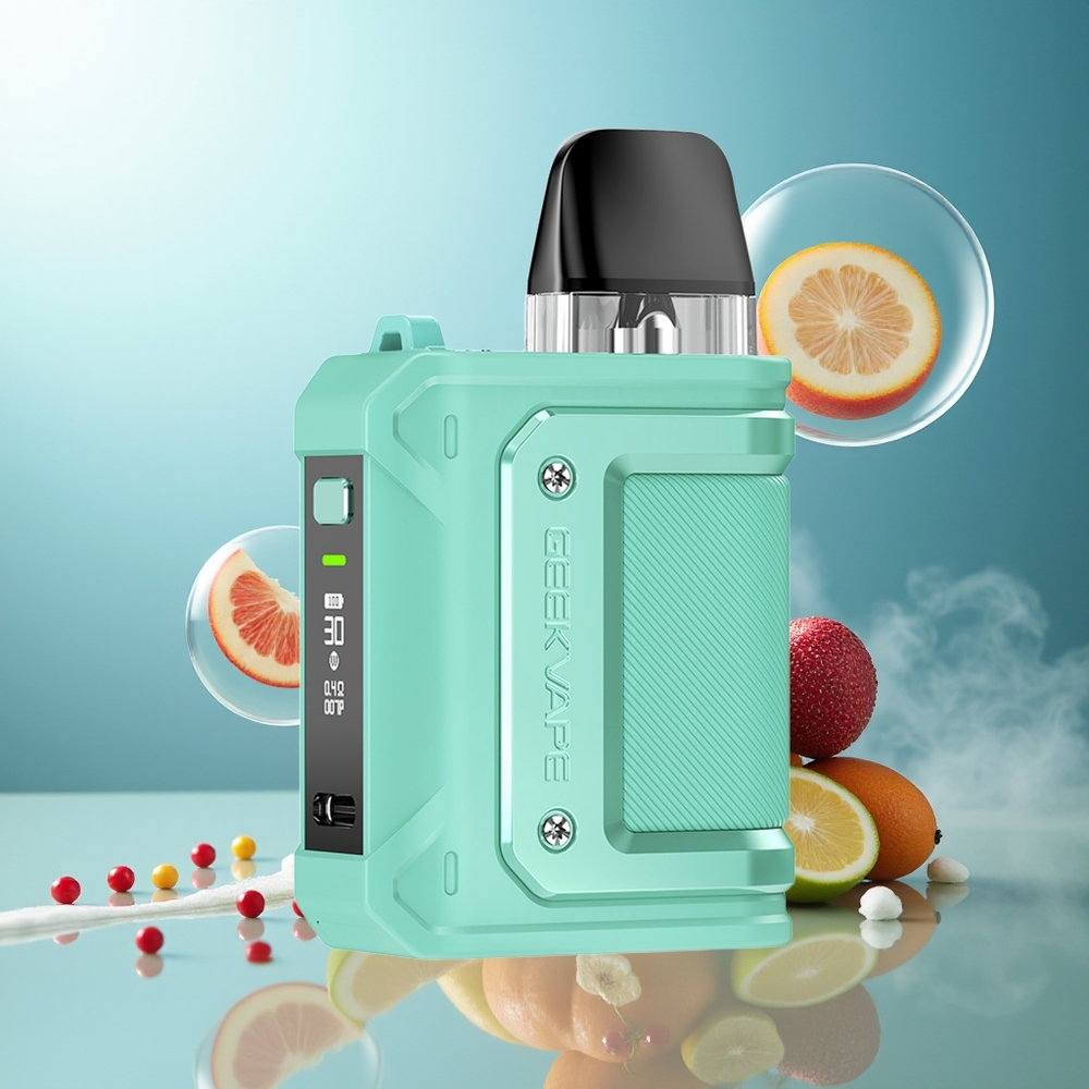 Partihandel Sverige GeekVape Aegis Hero Q Kit 1 mun 30W 1300mAh 3ml Cyan
