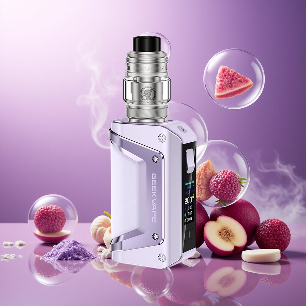 Partihandel Sverige GeekVape Aegis Legend 3 Kit Lila POWER BOOSTING IP68 TFT