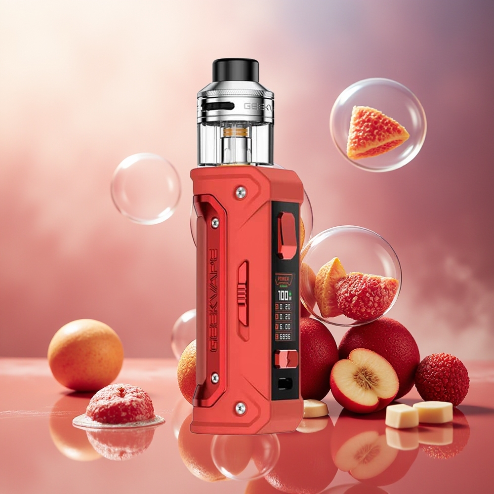 Partihandel Sverige GeekVape E100i Kit Röd 3000mAh 100W 1.06" TFT